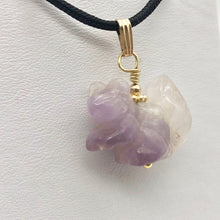Load image into Gallery viewer, Amethyst Squirrel Pendant Necklace | Semi Precious Stone Jewelry | 14k Pendant - PremiumBead Alternate Image 3