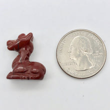 Load image into Gallery viewer, Graceful 2 Carved Brecciated Jasper Giraffe Beads | 21x17x9.5mm | Red - PremiumBead Alternate Image 4