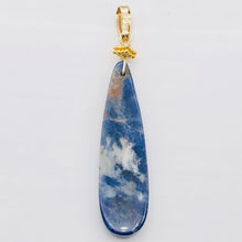 Load image into Gallery viewer, Sodalite 14K Gold Filled Teardrop | 3" Long | Blue/White | 1 Pendant |