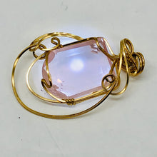 Load image into Gallery viewer, Rose Quartz Gemmy 14K Gold Filled Wire Wrap Pendant | 1 3/4" Long | Pink | 1 |