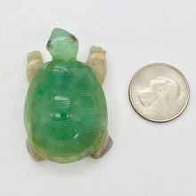 Load image into Gallery viewer, Natural Fluorine Turtle Figurine | 2 1/8x1 3/8x3/4" | Green | 235 carats | 10856 - PremiumBead Alternate Image 7