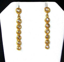 Load image into Gallery viewer, Solid 18K Natural, Untreated 14 Mine-Cut Or Rose Cut Diamond Earrings 6523 - PremiumBead Alternate Image 12