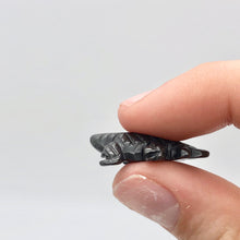 Load image into Gallery viewer, 2 Carved Shiny Hematite Lizard Beads | 26x14x7mm | Graphite - PremiumBead Alternate Image 5