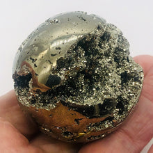 Load image into Gallery viewer, Pyrite Scry Crystal Round | Golden | Sphere | 60mm | 290g |