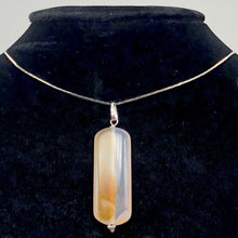 Load image into Gallery viewer, Red Orange Sardonyx Pendant with Sterling Silver Accent Bead | 2 1/4" Long |