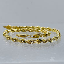 Load image into Gallery viewer, Rope 14K 3mm Diamond Cut Bracelet | 8" Long | Yellow Gold | 1 Bracelet |