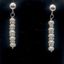 Load image into Gallery viewer, Creamy FW Pearls Sterling Silver Drop/Dangle | 1 " Long| White | 1 Post Earrings