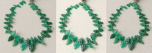 Load image into Gallery viewer, 23cts! Natural Emerald Carved Leaf Bead 6 inchStrand 109725 - PremiumBead Alternate Image 4