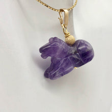 Load image into Gallery viewer, Adorable Pony Amethyst Horse and 14k Gold Filled Pendant | 1" Long | 509268AMG - PremiumBead Alternate Image 7