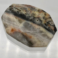 Load image into Gallery viewer, Crazy Lace Agate Scenic Carved Pendant Bead | 40x30x8mm | Gray White Orange |