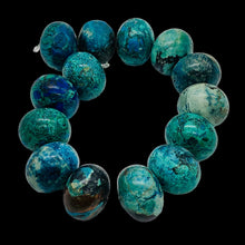 Load image into Gallery viewer, Premium! Chrysocolla 14mm Roundel Bead 8" Strand 9651HS