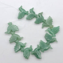 Load image into Gallery viewer, Lovely 2 Hand Carved Aventurine 18x18x7mm Dove Bird Beads | 18x18x7mm | Green - PremiumBead Alternate Image 2