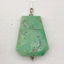 Load image into Gallery viewer, Chrysoprase Flat Nugget Sterling Silver Drop Pendant | 2 1/4" Long | Green |