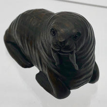 Load image into Gallery viewer, Old Walrus of the Sea Teak Ojime/Netsuke Bead | 2"x7/8"x1 1/2" | Dark Brown - PremiumBead Primary Image 1