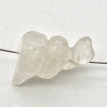Load image into Gallery viewer, Adorable Clear Quartz Snake Figurine Worry-stone | 20x11x7mm | Clear - PremiumBead Alternate Image 6