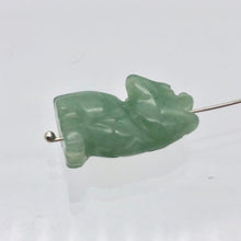 Load image into Gallery viewer, Howling New Moon 2 Carved Aventurine Wolf / Coyote Beads | 22x12x7.5mm | Green - PremiumBead Alternate Image 3