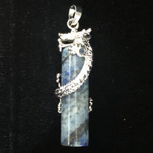 Load image into Gallery viewer, Dragon Sterling Silver Lapis | 2" Long | Blue/Silver | 1 Pendant |