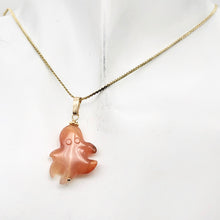 Load image into Gallery viewer, Cartoon Natural Red Carnelian Dangly Octopus 14K Gold Filled Pendant| 1 1/4 " |