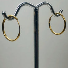 Load image into Gallery viewer, 14k Solid Gold Endless Hoop Earrings | 14mm | Gold | 1 Pair Earrings |