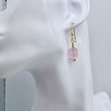 Load image into Gallery viewer, Kunzite 14K Gold Filled Dangle Earrings | 1 1/4" Long | Pink | 1 Pair |