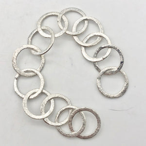 Perfect Brushed Silver Circle Chain Findings 6 inches 9408 - PremiumBead Primary Image 1