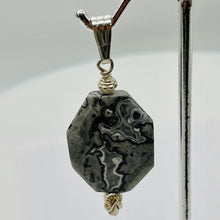 Load image into Gallery viewer, Picasso Jasper Sterling Silver Drop/Dangle | 2" Long | Gray/Black | 1 Pendant |