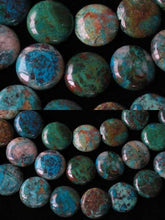 Load image into Gallery viewer, Seven Beads of Natural Chrysocolla 12mm Coin Beads 10421 - PremiumBead Alternate Image 3