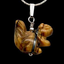 Load image into Gallery viewer, Nuts! Tiger'S Eye Squirrel Sterling Silver Pendant 509279TES