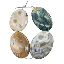Load image into Gallery viewer, Ocean Jasper Round | 31x24x6 to 39x28x10 mm | Multi-color | 4 Beads