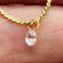 Load image into Gallery viewer, Natural White Conflict Free Diamond Briolette 18K Pendant | 3.5x2mm, Loop: 4mm |