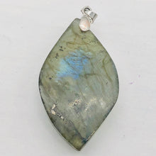 Load image into Gallery viewer, Labradorite Sterling Silver Natural | 1 1/2" Long | Blue/Golden | 1 Pendant |