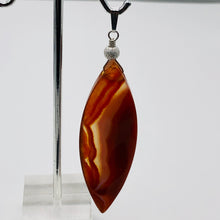 Load image into Gallery viewer, Sardonyx Sterling Silver Marquis Briolette Pendant | 2 3/4" Long | Red | 1 each|