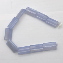 Load image into Gallery viewer, Blue Chalcedony Flat Rectangle Half Strand | 21x12x5.6 | Blue | 10 Beads |