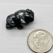 Load image into Gallery viewer, Stability Hematite Bison / Buffalo Figurine Worry Stone | 21x14x8mm | Silver Black