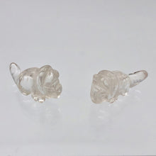 Load image into Gallery viewer, Dinosaur 2 Carved Quartz Triceratops Beads | 21.5x12x7.5mm | Clear - PremiumBead Primary Image 1