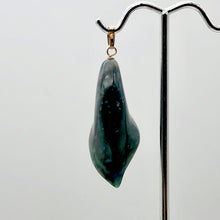 Load image into Gallery viewer, Fancy Jasper Calla Lily 14K Gold Filled Flower Pendant| 1 3/4" Long | Green |