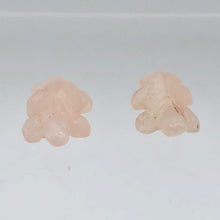 Load image into Gallery viewer, 2 Carved Pretty Rose Quartz Lizard Beads | 26x14x7mm | Pink - PremiumBead Alternate Image 3