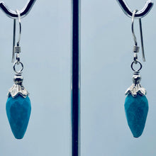 Load image into Gallery viewer, Charming Designer Natural Untreated Kingman Turquoise Earrings Sterling Silver - PremiumBead Alternate Image 5
