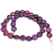 Load image into Gallery viewer, 4 Magenta Madness Freshwater Coin Pearls 7276 - PremiumBead Primary Image 1
