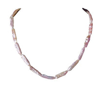 Load image into Gallery viewer, Rare Natural Pink Biwa Style FW Pearl Strand 104810