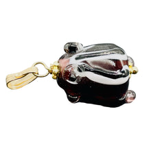 Load image into Gallery viewer, Lampwork Frog 14K Gold Filled Frog | 1" Long | Purple | 1 Pendant |