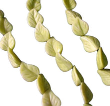 Load image into Gallery viewer, Hand Carved Jade Leaf Bead 16 inch Strand 110166
