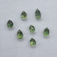 Load image into Gallery viewer, 1 Natural Moss Green Sapphire Briolette Bead (6x4.5mm to 8x7mm)9667Al