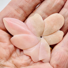 Load image into Gallery viewer, 51ct Peruvian Opal Flower Pendant Bead | 68x45x5mm | Pink | 1 Bead |
