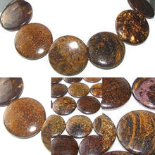 Load image into Gallery viewer, Shimmering Bronzite Coin Pendant Bead Strand 108643 - PremiumBead Alternate Image 4