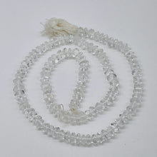 Load image into Gallery viewer, Quartz Polished Roundel Bead 12" Strand | 5x3 to 5x2mm | Clear | 105 Beads |