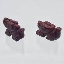 Load image into Gallery viewer, 2 Brecciated Jasper Hand Carved Winged Dragon Beads | 22x13.5x8mm | Red - PremiumBead Alternate Image 3