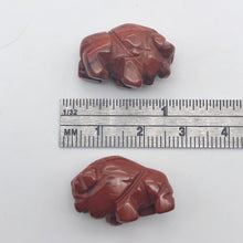 Load image into Gallery viewer, Abundance 2 Brecciated Jasper Hand Carved Bison / Buffalo Beads | 21x14x8mm | Red - PremiumBead Alternate Image 2