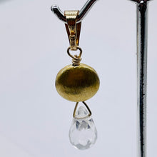 Load image into Gallery viewer, Quartz 14K Gold Filled Facetted Briolette | 1 3/4" Long | Clear | 1 Pendant |