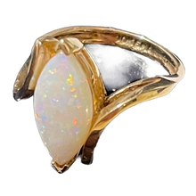 Load image into Gallery viewer, Opal Marquise Cut 10K Gold Ring | 5.5 | Red Green Fire | 1 Ring |